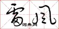 曾慶福雷風草書怎么寫