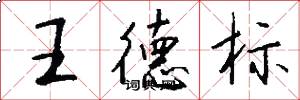 王德標怎么寫好看