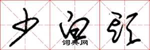 朱錫榮少白頭草書怎么寫