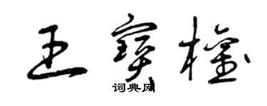 曾慶福王寶權草書個性簽名怎么寫