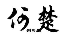 胡問遂何楚行書個性簽名怎么寫