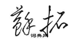 駱恆光蘇拓草書個性簽名怎么寫
