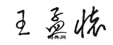 駱恆光王孟懷草書個性簽名怎么寫