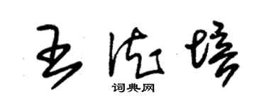 朱錫榮王德培草書個性簽名怎么寫