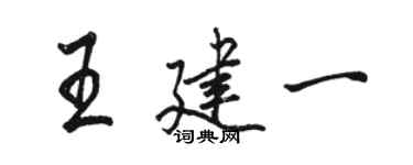 駱恆光王建一行書個性簽名怎么寫