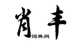 胡問遂肖豐行書個性簽名怎么寫