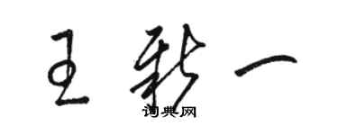 駱恆光王新一草書個性簽名怎么寫