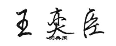 駱恆光王奕臣行書個性簽名怎么寫