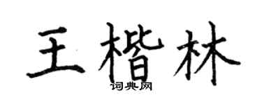 何伯昌王楷林楷書個性簽名怎么寫