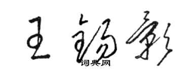 駱恆光王錫影草書個性簽名怎么寫