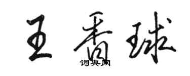 駱恆光王香球行書個性簽名怎么寫