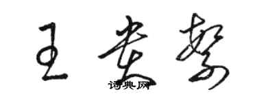 駱恆光王貴繁草書個性簽名怎么寫