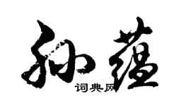 胡問遂孫蘊行書個性簽名怎么寫