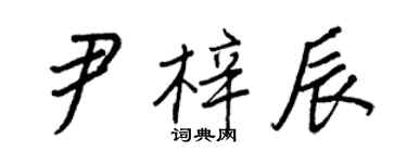 王正良尹梓辰行書個性簽名怎么寫