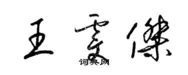 梁錦英王雯傑草書個性簽名怎么寫