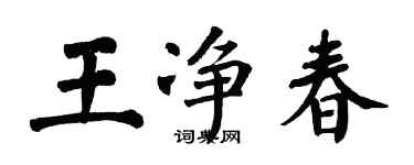 翁闓運王淨春楷書個性簽名怎么寫