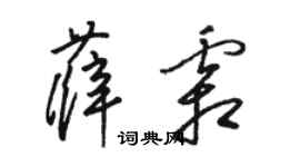 駱恆光薛霜草書個性簽名怎么寫