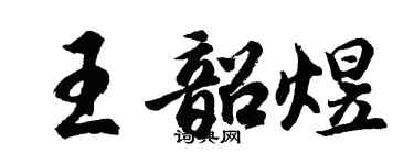 胡問遂王韶煜行書個性簽名怎么寫