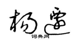 曾慶福楊遷草書個性簽名怎么寫