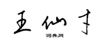 梁錦英王仙才草書個性簽名怎么寫