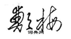 駱恆光鄭梅草書個性簽名怎么寫