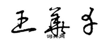 曾慶福王華幸草書個性簽名怎么寫