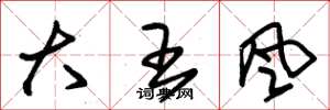 朱錫榮大王風草書怎么寫