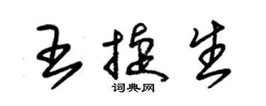 朱錫榮王捷生草書個性簽名怎么寫