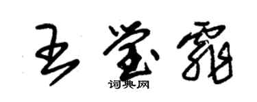 朱錫榮王瑩霏草書個性簽名怎么寫