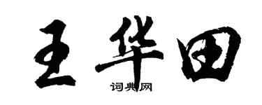 胡問遂王華田行書個性簽名怎么寫