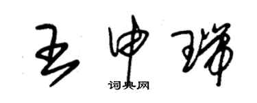 朱錫榮王申瑞草書個性簽名怎么寫