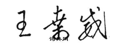 駱恆光王桑威草書個性簽名怎么寫