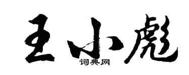 胡問遂王小彪行書個性簽名怎么寫