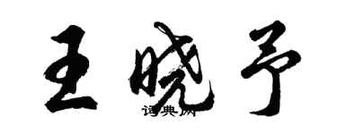 胡問遂王曉予行書個性簽名怎么寫