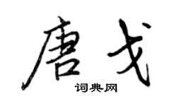 王正良唐戈行書個性簽名怎么寫