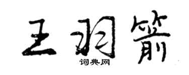 曾慶福王羽箭行書個性簽名怎么寫
