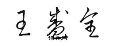 駱恆光王盛全草書個性簽名怎么寫