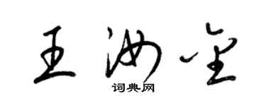 梁錦英王汝金草書個性簽名怎么寫