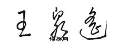 駱恆光王泉遙草書個性簽名怎么寫