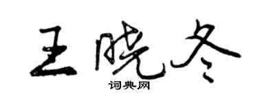曾慶福王曉冬行書個性簽名怎么寫