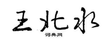 曾慶福王北水行書個性簽名怎么寫