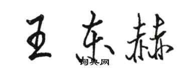 駱恆光王東赫行書個性簽名怎么寫