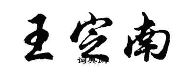 胡問遂王定南行書個性簽名怎么寫