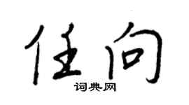 王正良任向行書個性簽名怎么寫