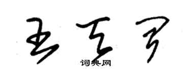 朱錫榮王天聞草書個性簽名怎么寫