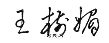 駱恆光王樹媚草書個性簽名怎么寫