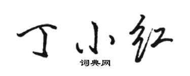 駱恆光丁小紅行書個性簽名怎么寫