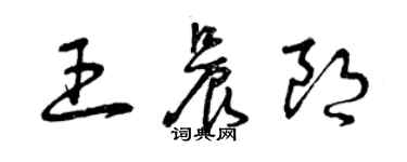 曾慶福王晨朗草書個性簽名怎么寫