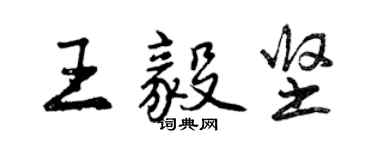 曾慶福王毅堅行書個性簽名怎么寫