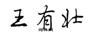 曾慶福王有壯行書個性簽名怎么寫